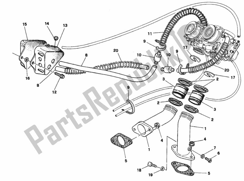 Todas las partes para Colector De Admisión de Ducati Supersport 750 SS 1997